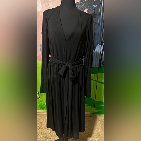 Rebecca Taylor Black Knit Midi Sz XL NWOT - Picture 2 of 4